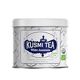 Kusmi Tee - Tee White Anastasia Bio - Weißer Tee mit Bergamotte, Orangenblüten und Zitronengeschmack - 90 g Metalldose